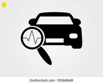 car diagnostics, icon, vector illustration eps10