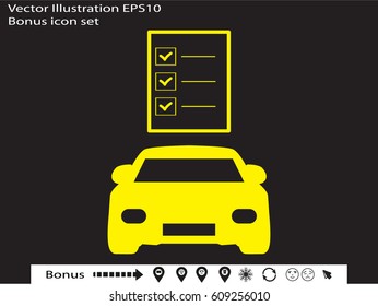 car diagnostics, icon, vector illustration eps10