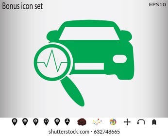 car diagnostics, icon, vector illustration eps10