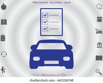 car diagnostics, icon, vector illustration eps10