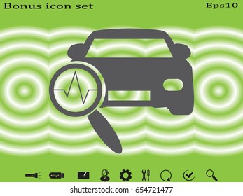 car diagnostics, icon, vector illustration eps10