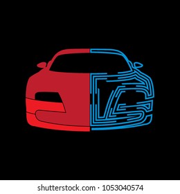 car digital logo