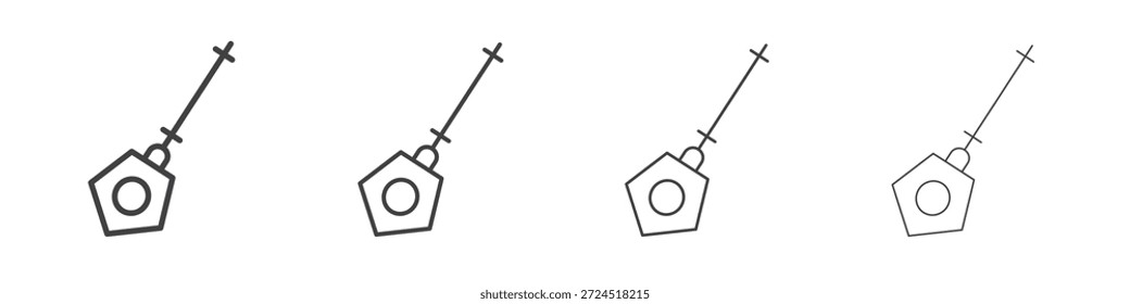 Concepto de icono de varilla de nivel de coche Linear Pictogram. Ilustración de elemento simple.