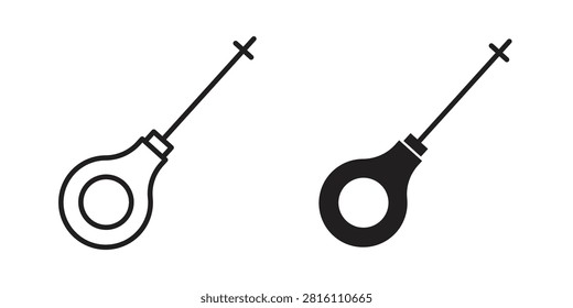 Car dipstick icon editable design set