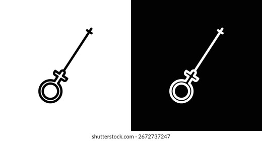 Car dipstick icon graphic element Illustration template design