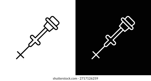 Icono de la varilla de nivel del coche, muestra del Vector del contorno, Descarga del diseño del logotipo