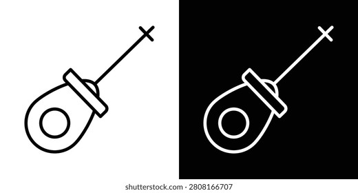 Car dipstick icon Thin line illustration vector.
