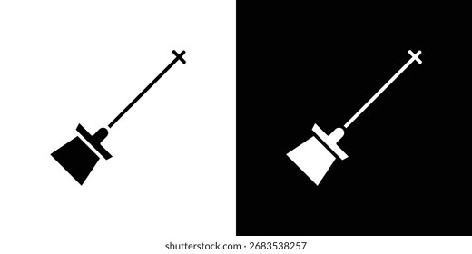 Gráficos del Vector del icono de la varilla de nivel del coche. Conjunto de Vector negro sólido plano