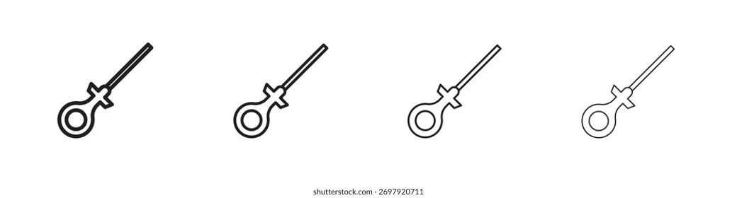 Ilustración vectorial de icono de tira reactiva de coche. Vector editable EPS 10.