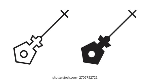 Elemento de diseño aislado de Vector de icono de varilla de nivel de coche. EPS10