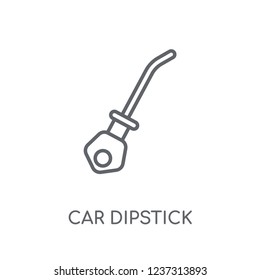 car dipstick linear icon. Modern outline car dipstick logo concept on white background from car parts collection. Suitable for use on web apps, mobile apps and print media.