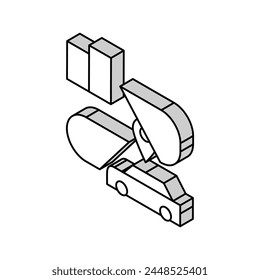 car direction tracking at home isometric icon vector. car direction tracking at home sign. isolated symbol illustration