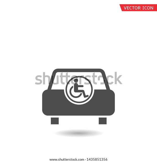 Car with\
Disabled Handicap Icon. Vector\
illustration