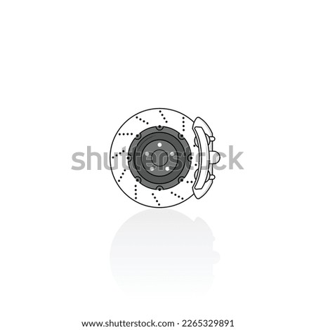 Car disc brake icon isolated vector graphics