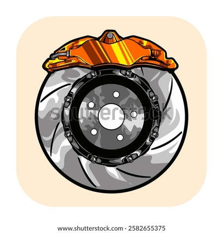 Car Disc Brake Vector Design Illustrator