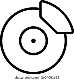 Car disc brakes. Auto service, repair, car detail concept. Vector illustration