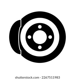 Car Disk Break Symbol, Vektorgrafik im trendigen Stil auf weißem Hintergrund..eps
