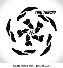 Car disk. Silhouette print. Vector illustration EPS10.