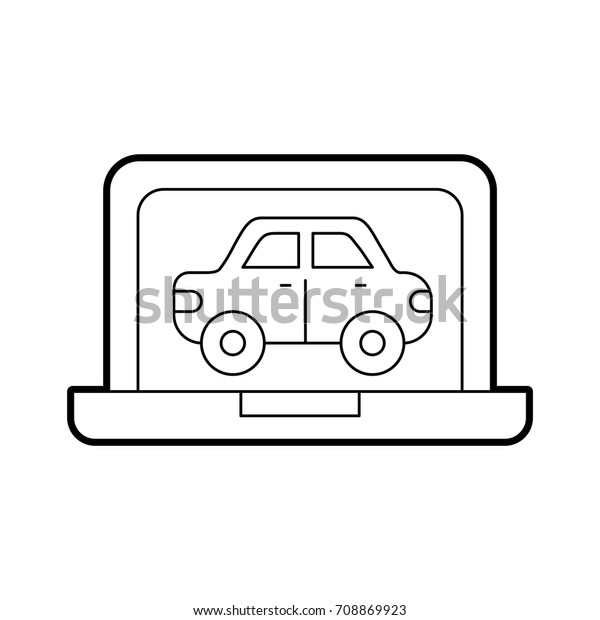 car in display\
laptop icon service\
diagnostic