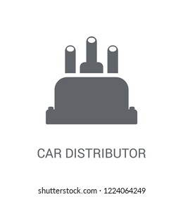 car distributor cap icon. Trendy car distributor cap logo concept on white background from car parts collection. Suitable for use on web apps, mobile apps and print media.