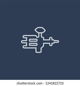car distributor icon. car distributor linear design concept from Car parts collection. Simple element vector illustration on dark blue background.