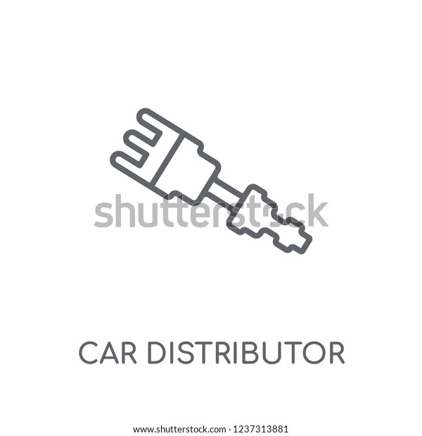 Car Distributor Linear Icon Modern Outline Stock Vector (Royalty Free ...