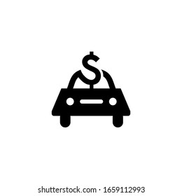 Car and Dollar Icon Design