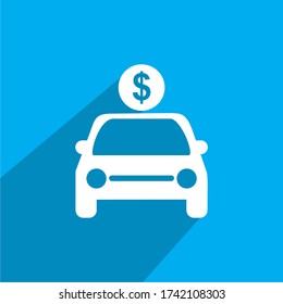 Auto und Dollar Ikone , Geschenkautoikon