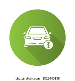 Car Dollar Sign Flat Design Long Stock Vector (Royalty Free) 1022443138 ...