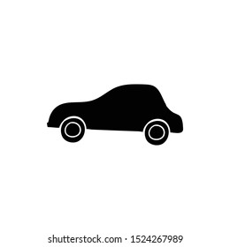 car doodle icon vector hand drawing flat black