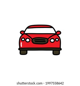 car doodle icon, vector illustration