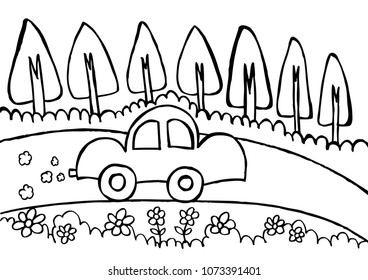 Car doodle sketch