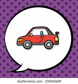car doodle, speech bubble