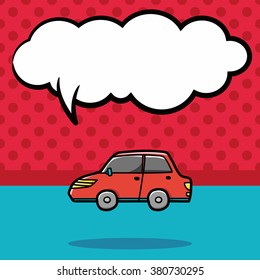 car doodle, speech bubble