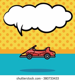 car doodle, speech bubble
