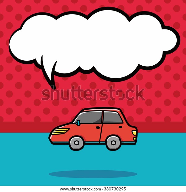 car doodle, speech\
bubble