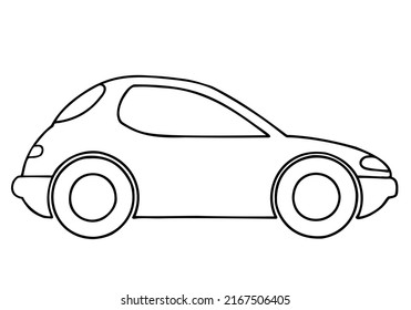 Car Doodle Style Coloring Children Hand Stock Vector (Royalty Free ...