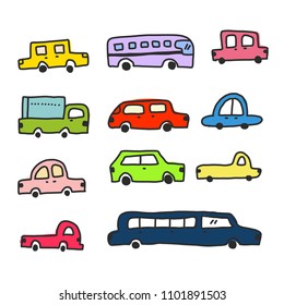 Car doodle, vector illustration