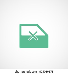 Car Door Disabled Green Flat Icon On White Background