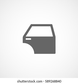Car Door Flat Icon On White Background