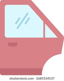 Ilustración vectorial plana de la puerta del coche
