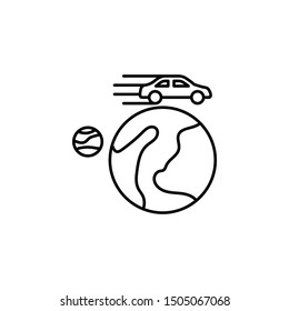 Car door future space technology travel icon. Element of futuristic technology 