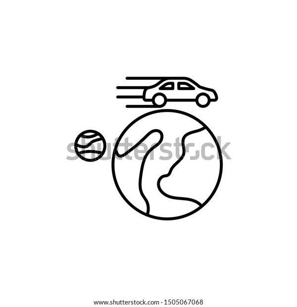 Car door future space technology travel icon.\
Element of futuristic technology\
