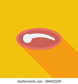 Car door handle icon. Flat vector related icon with long shadow for web and mobile applications. It can be used as - logo, pictogram, icon, infographic element. Vector Illustration. 