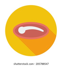 Car door handle. Single flat color icon. Vector illustration.