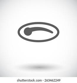 Car door handle. Single flat icon on white background. Vector illustration.