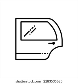 Car Door Icon, Auto, Vehicle Door Icon Vector Art Illustration