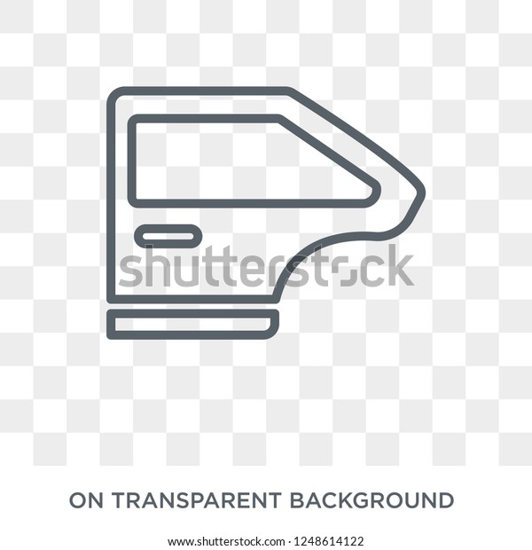 car door icon. car door design concept from\
Car parts collection. Simple element vector illustration on\
transparent background.