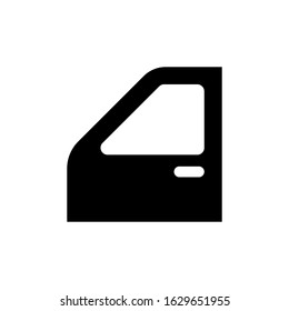 Car door icon design template, vector icon designed in flat style isolated on white background, solid icon vector design