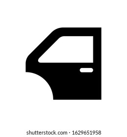 Car door icon design template, vector icon designed in flat style isolated on white background, solid icon vector design
